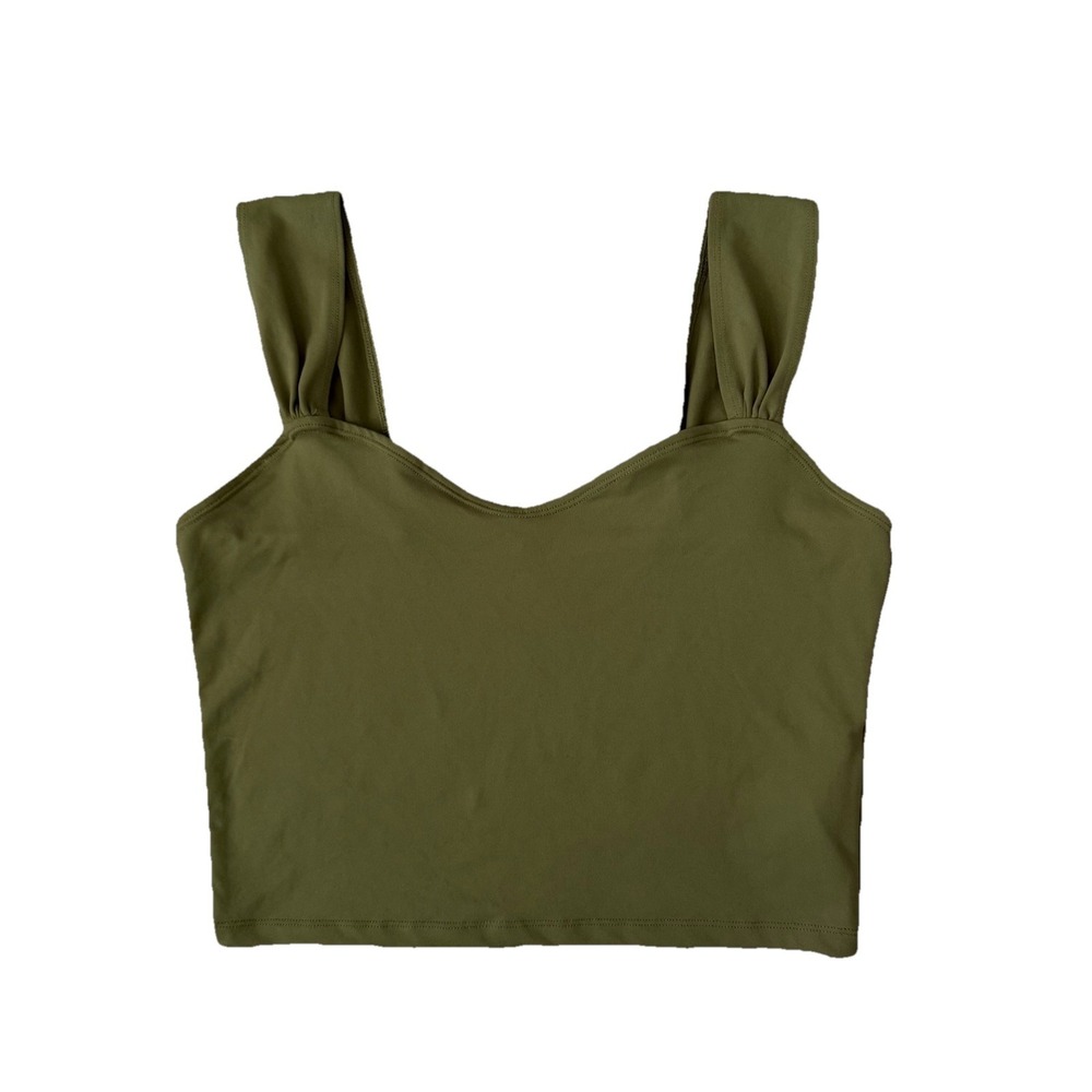 Abercrombie & Fitch Green Sweetheart Tank Top Womens Large Green Cottagecore